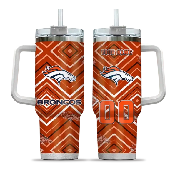 personalized denver broncos bold diamonds orange curved tumbler best selling.webp