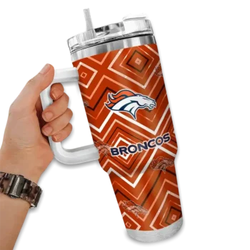 personalized denver broncos bold diamonds orange curved tumbler fashion forward.webp