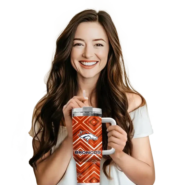 personalized denver broncos bold diamonds orange curved tumbler premium grade.webp