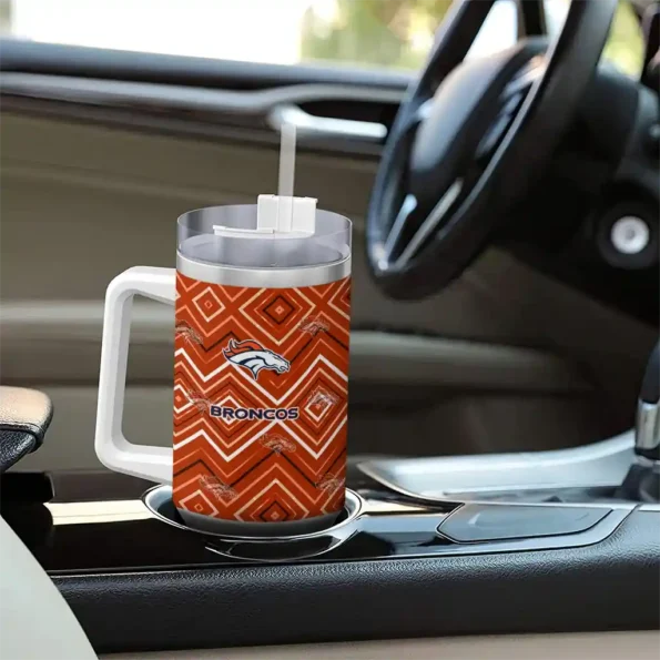 personalized denver broncos bold diamonds orange curved tumbler trendy.webp