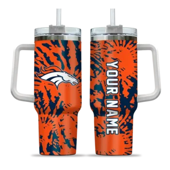 personalized denver broncos burst swirl orange curved tumbler best selling.webp
