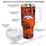 personalized denver broncos burst swirl orange curved tumbler best selling.webp