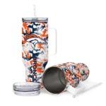 personalized denver broncos camo mashup orange white curved tumbler best selling.webp