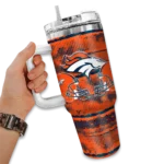 personalized denver broncos honey streaks orange curved tumbler best selling.webp