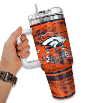 personalized denver broncos honey streaks orange curved tumbler fashion forward.webp