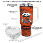 personalized denver broncos honey streaks orange curved tumbler best selling.webp