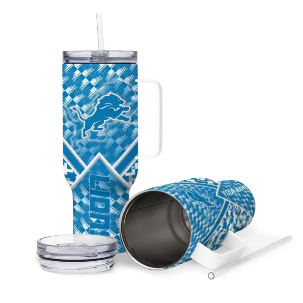personalized detroit lions chevron angle blue curved tumbler high quality.webp