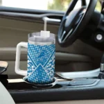 personalized detroit lions chevron angle blue curved tumbler best selling.webp