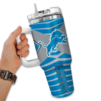 personalized detroit lions chevron layers blue curved tumbler fashion forward.webp