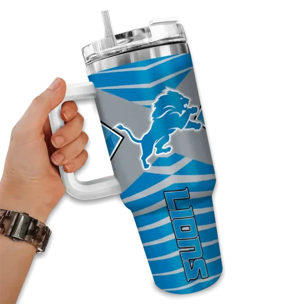 personalized detroit lions chevron layers blue curved tumbler fashion forward.webp