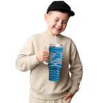 personalized detroit lions chevron layers blue curved tumbler best selling.webp