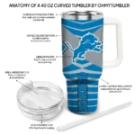 personalized detroit lions chevron layers blue curved tumbler best selling.webp