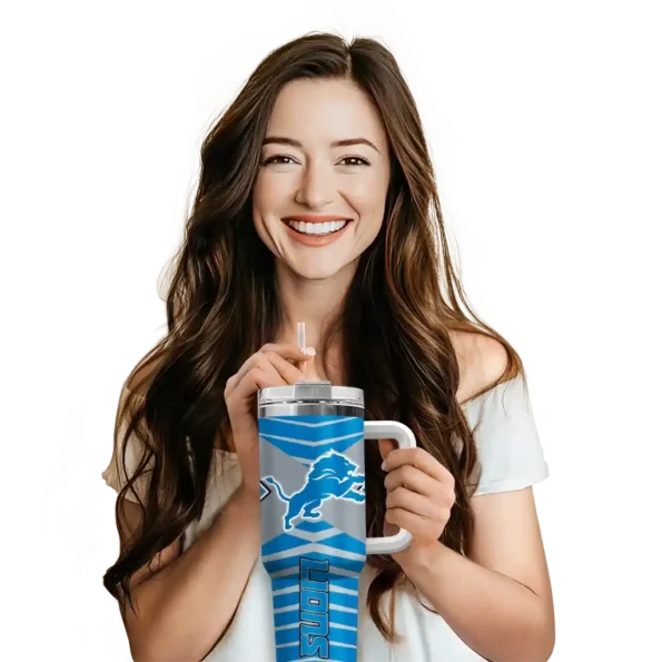 personalized detroit lions chevron layers blue curved tumbler premium grade.webp