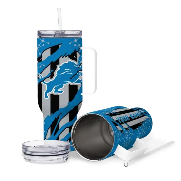 personalized detroit lions claw cut blue black curved tumbler high quality.webp