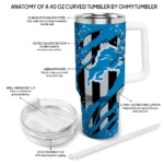 personalized detroit lions claw cut blue black curved tumbler best selling.webp