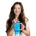 personalized detroit lions geometric prism blue curved tumbler best selling.webp