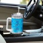 personalized detroit lions geometric prism blue curved tumbler best selling.webp