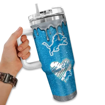 personalized detroit lions heart helmet motif blue curved tumbler fashion forward.webp