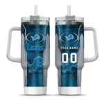 personalized detroit lions hexagon armor blue curved tumbler best selling.webp