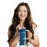 personalized detroit lions hexagon armor blue curved tumbler best selling.webp