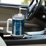 personalized detroit lions hexagon armor blue curved tumbler best selling.webp