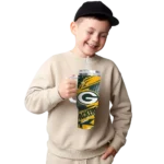 personalized green bay packers abstract paths green curved tumbler best selling.webp