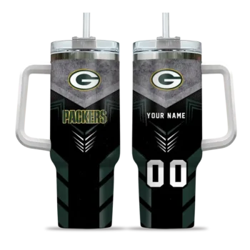 personalized green bay packers arrow armor green black curved tumbler best selling.webp