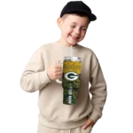 personalized green bay packers chevron stripe green curved tumbler best selling.webp