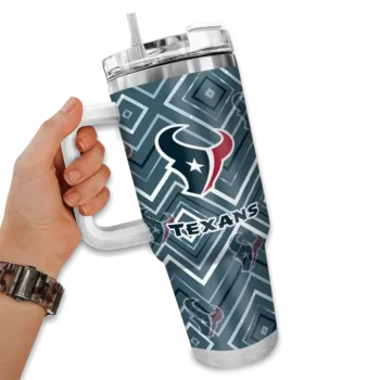 personalized houston texans bold diamonds blue curved tumbler fashion forward.webp