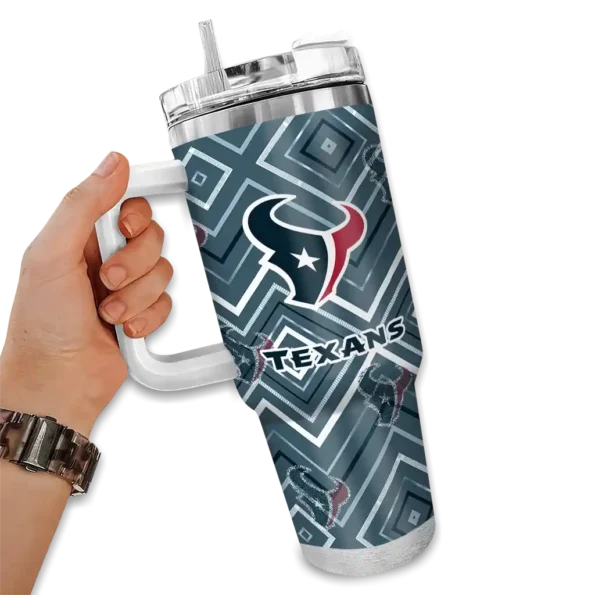 personalized houston texans bold diamonds blue curved tumbler fashion forward.webp
