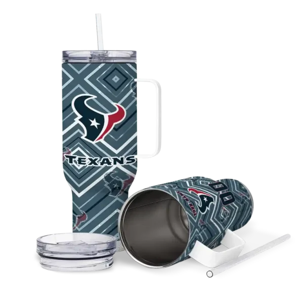 personalized houston texans bold diamonds blue curved tumbler high quality.webp