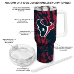 personalized houston texans burst swirl blue curved tumbler best selling.webp