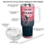 personalized houston texans gradient dots blue curved tumbler best selling.webp