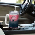 personalized houston texans gradient dots blue curved tumbler best selling.webp
