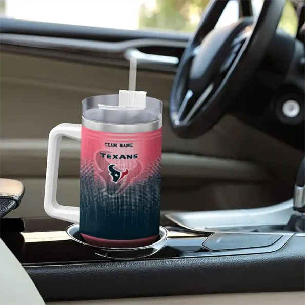 personalized houston texans gradient dots blue curved tumbler trendy.webp