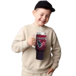 personalized houston texans hex texture blue curved tumbler best selling.webp