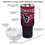 personalized houston texans hex texture blue curved tumbler best selling.webp