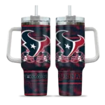 personalized houston texans honey streaks blue curved tumbler best selling.webp