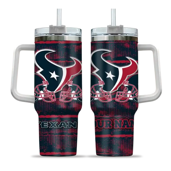 personalized houston texans honey streaks blue curved tumbler best selling.webp