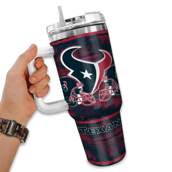 personalized houston texans honey streaks blue curved tumbler fashion forward.webp