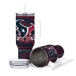 personalized houston texans honey streaks blue curved tumbler best selling.webp