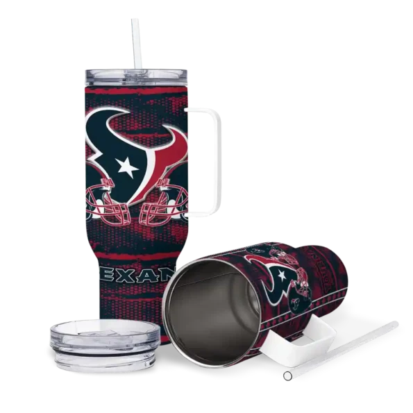 personalized houston texans honey streaks blue curved tumbler high quality.webp