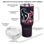 personalized houston texans honey streaks blue curved tumbler best selling.webp