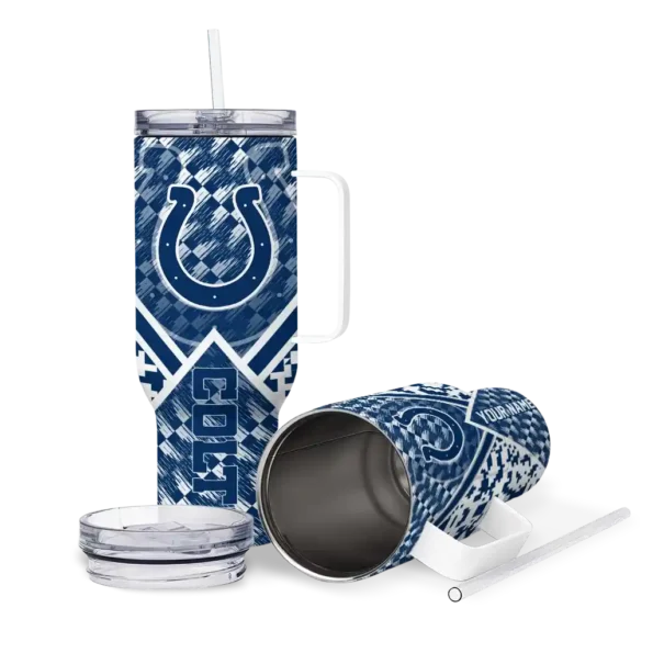 personalized indianapolis colts chevron angle blue curved tumbler high quality.webp