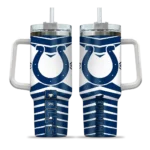 personalized indianapolis colts chevron layers blue curved tumbler best selling.webp