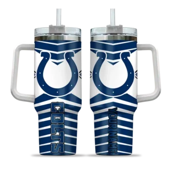 personalized indianapolis colts chevron layers blue curved tumbler best selling.webp