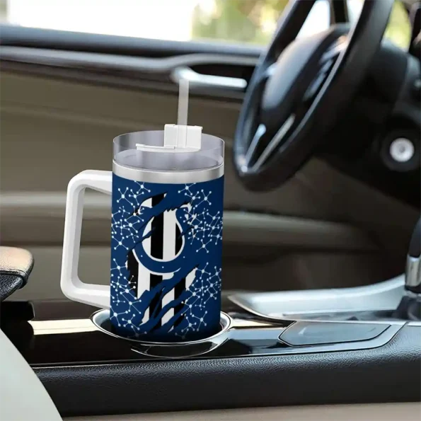 personalized indianapolis colts claw cut blue black curved tumbler trendy.webp