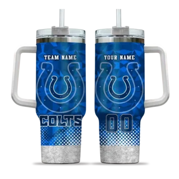 personalized indianapolis colts geometric prism blue curved tumbler best selling.webp