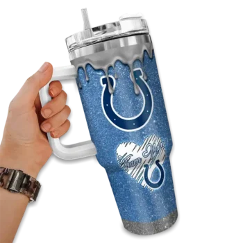 personalized indianapolis colts heart helmet motif blue curved tumbler fashion forward.webp