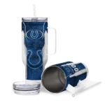 personalized indianapolis colts hexagon armor blue curved tumbler best selling.webp
